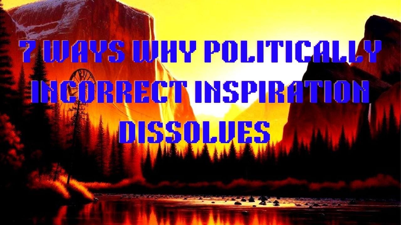 7 Ways Why Politically Incorrect Inspiration Dissolves Perfection Programming