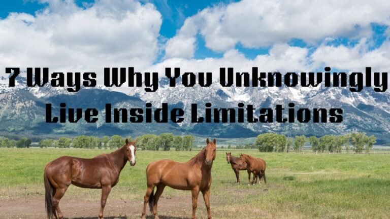 7 Ways Why I Unknowingly Live Inside Limitations
