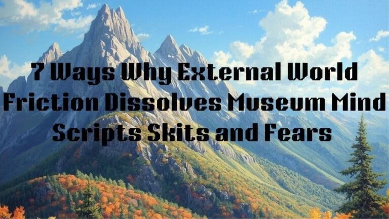 7 Ways Why Friction Awareness Dissolves Innermost Museum Mind Fears Scripts and Skits